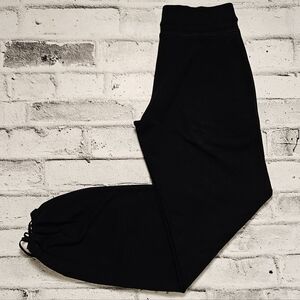 Lululemon Joggers Black Drawstring Hem High Rise Relaxed Size 6
